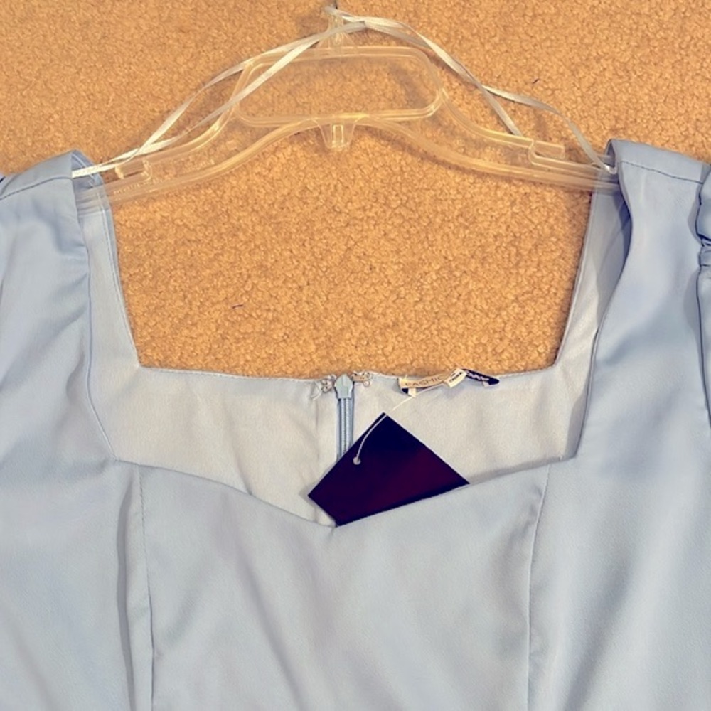 NWT Baby Blue Sweetheart neckline mini dress by Fashion Nova, size Medium - Picture 12 of 15